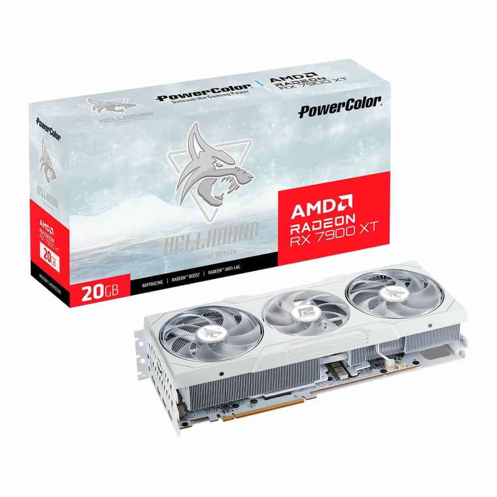 PowerColor AMD Radeon RX 7900 XT Hellhound Spectral White 20GB Graphics Card